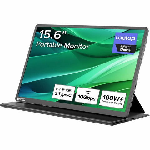 Plugable Technologies 15.6" USB-C Portable Display With Folding Travel Cover