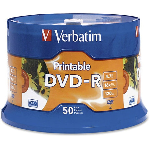 Verbatim America, LLC AZO DVD-R 4.7GB 16X with Branded Surface - 100pk Spindle